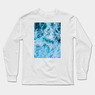 Blue Ocean Waves Long Sleeve T-Shirt